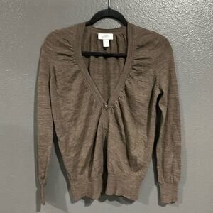 Ann Taylor LOFT Wool Blend Boyfriend Cardigan M